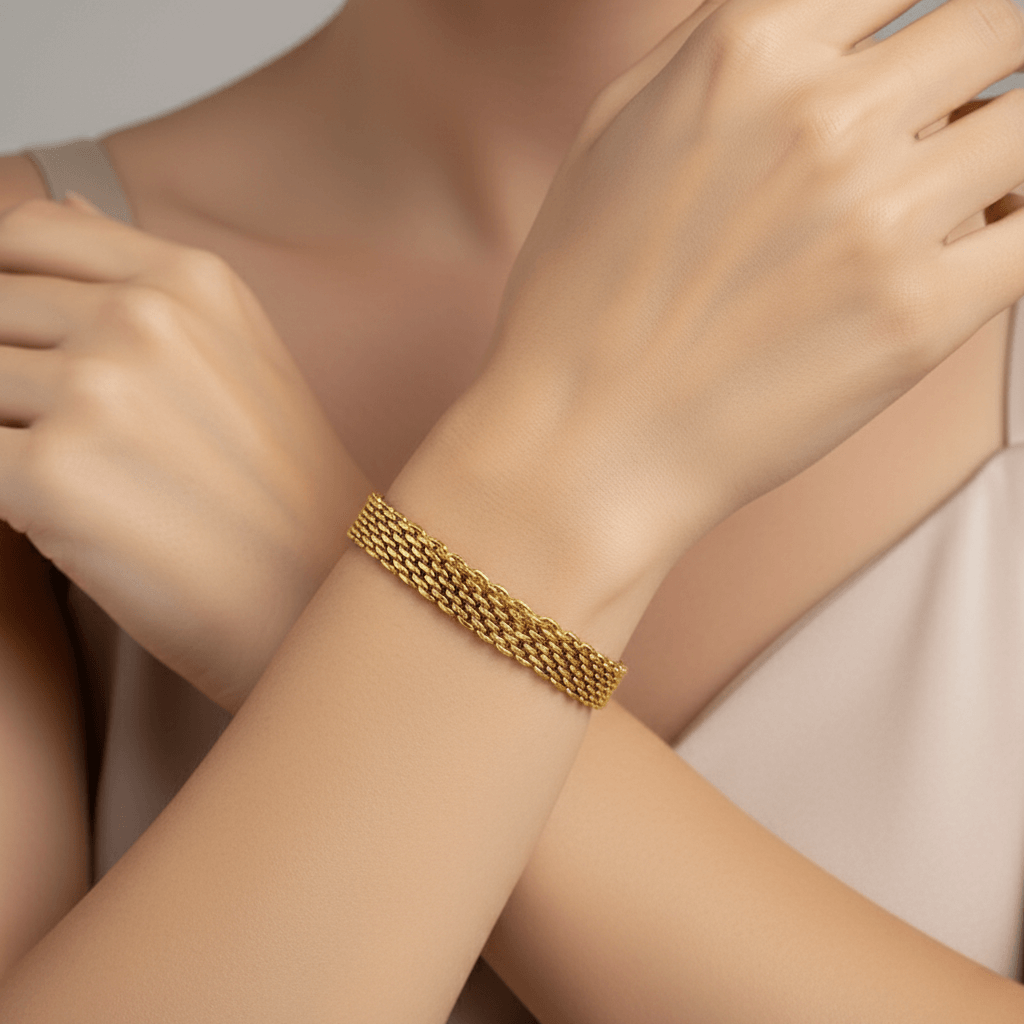 Chunky Layered Gold Bracelet | Stacked Link Bracelet