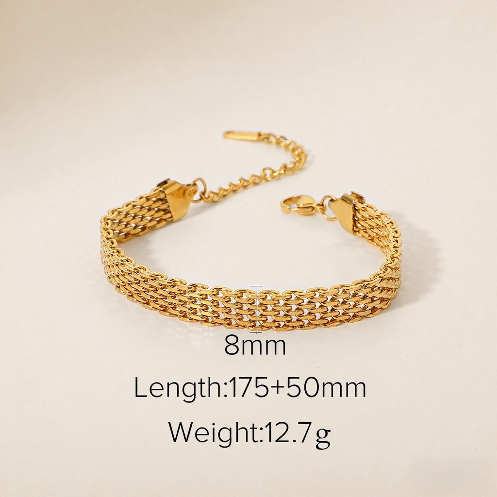 Chunky Layered Gold Bracelet | Stacked Link Bracelet