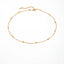 Gold delicate chain necklace with small metal beads station design waterproof stainless steel.