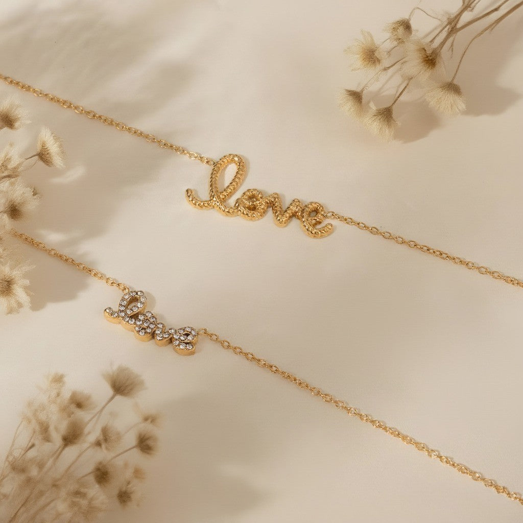 Golden Love Letter Necklace