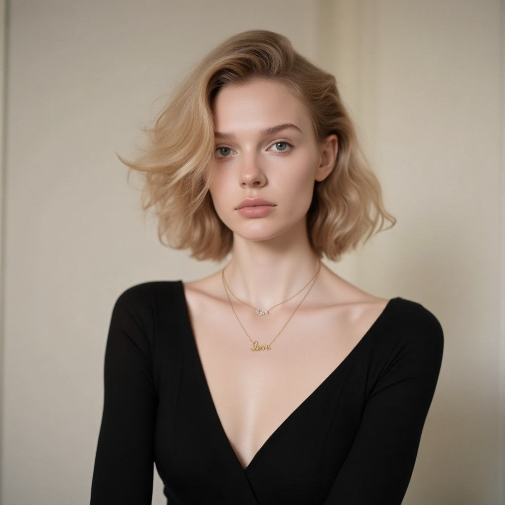 Golden Love Letter Necklace