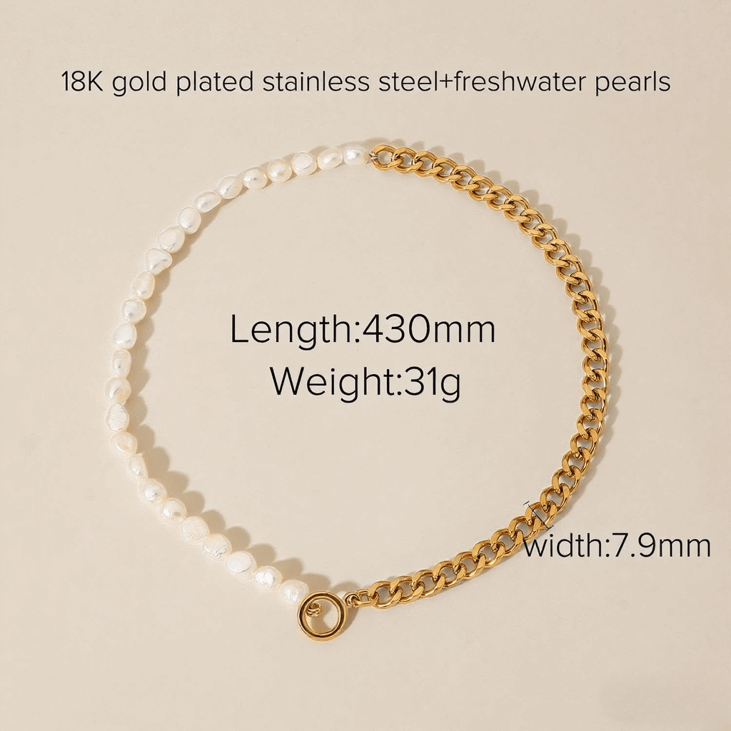 Harmony Pearl Chain Necklace: lustrous pearls woven into a delicate chain. Skin-friendly, versatile and gift-ready — the perfect balance of timeless beauty and everyday elegance.