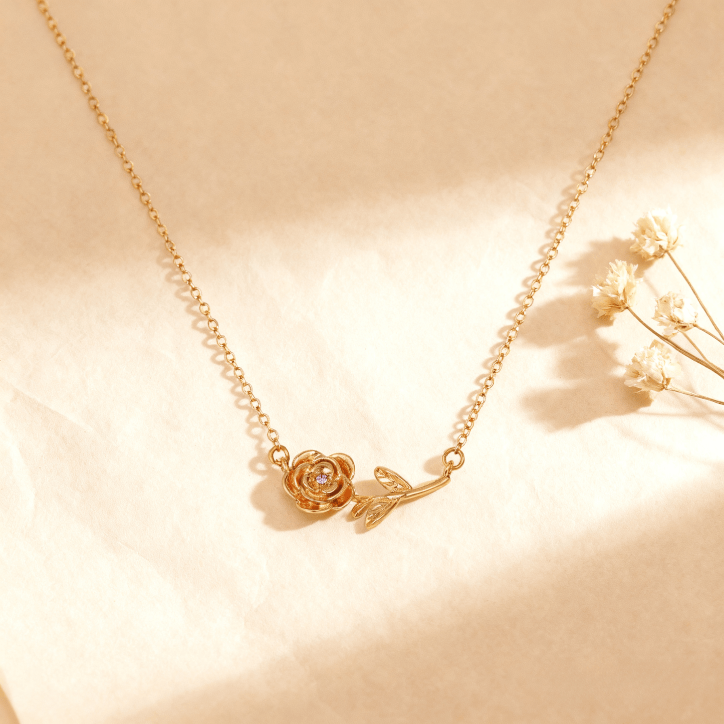 Birthstone Floral Necklace | Floral Bouquet Birthstone Jewelry