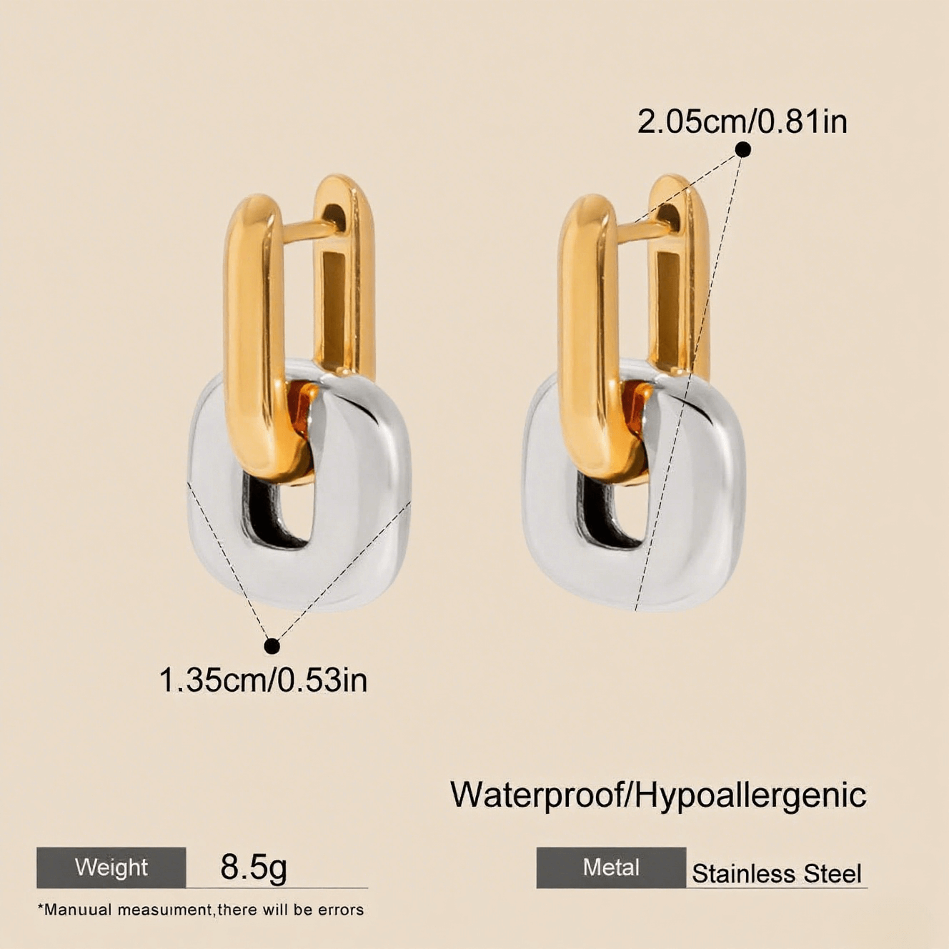 #LinkEarrings #StatementJewelry #GiftForHer #ModernElegance #ConfidenceStyle