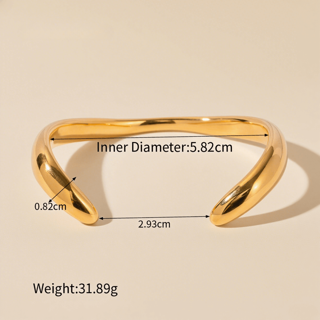 Minimal Wave Open Bangle