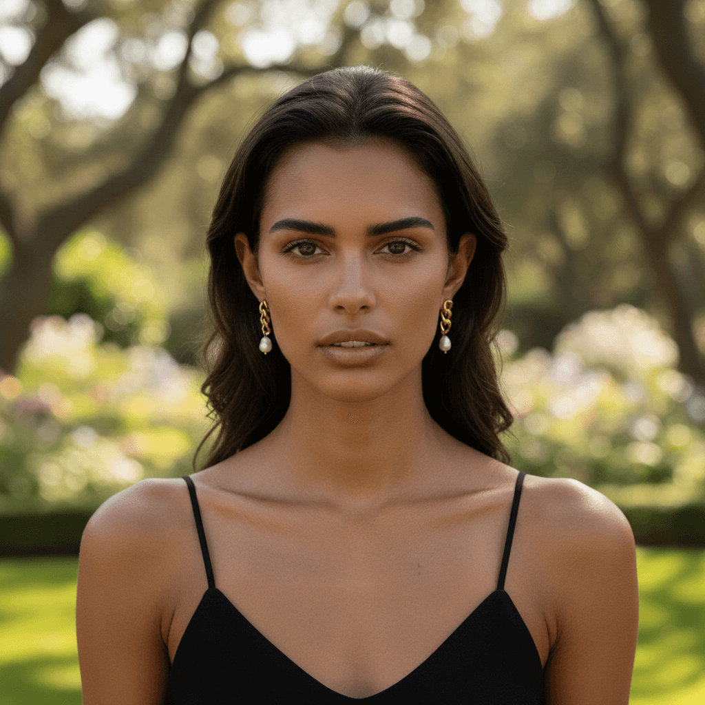 Odette | Baroque Pearl Chain Link Earrings