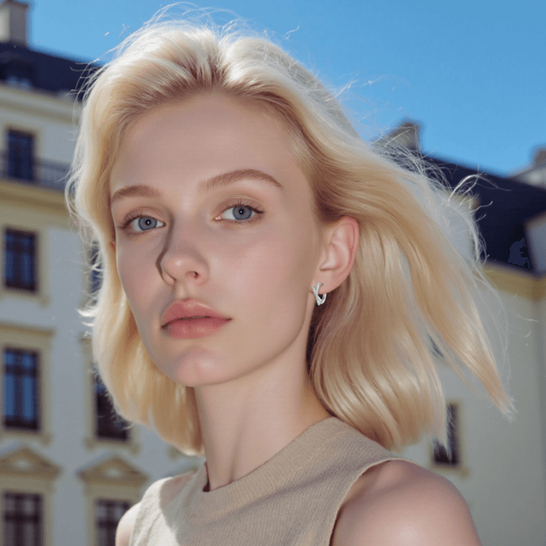 Stellar Cross Moissanite Earrings — radiant moissanite cross studs on neutral background, spiritual and elegant.