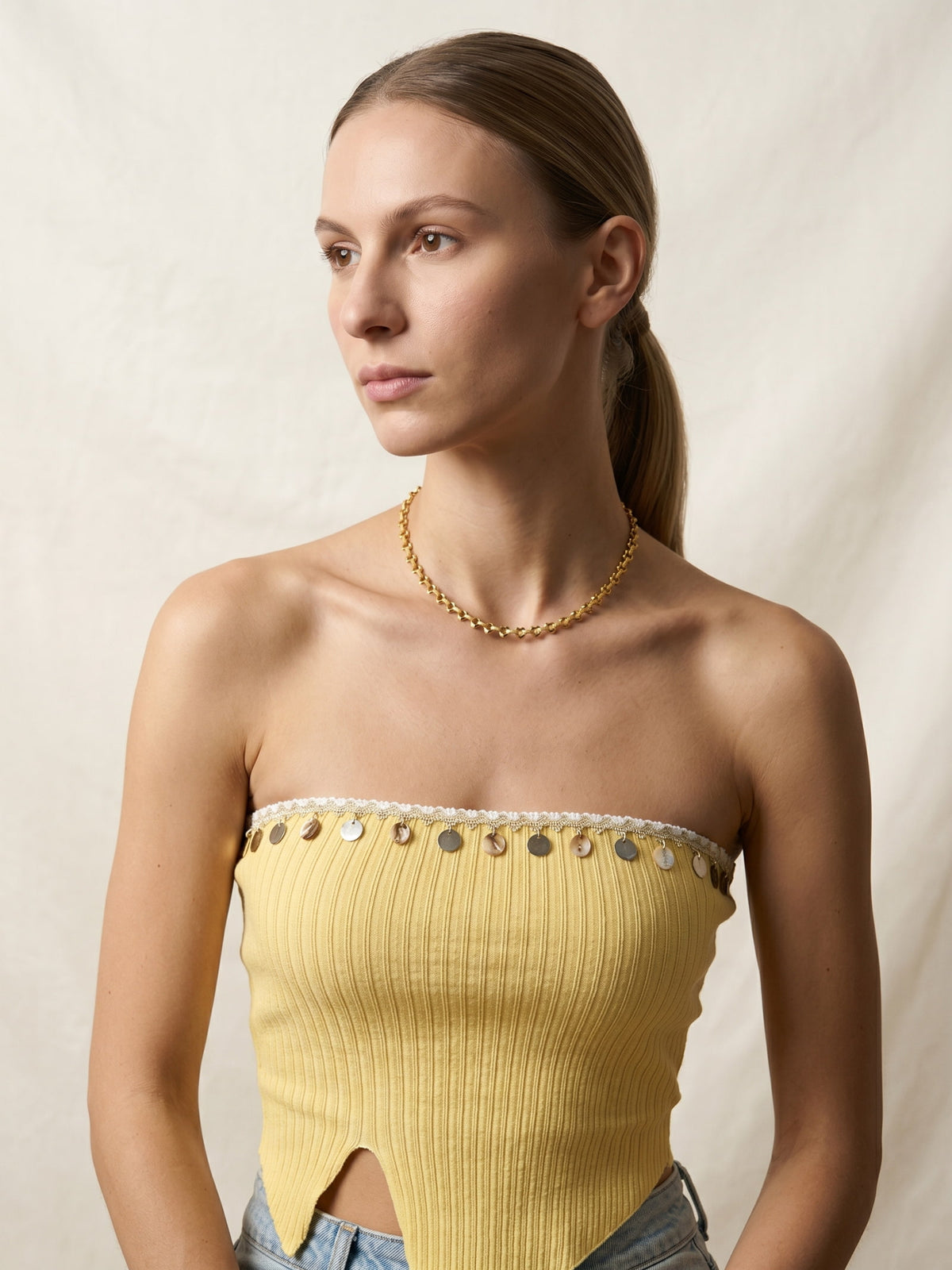 Carina Ribbed Heart Chain