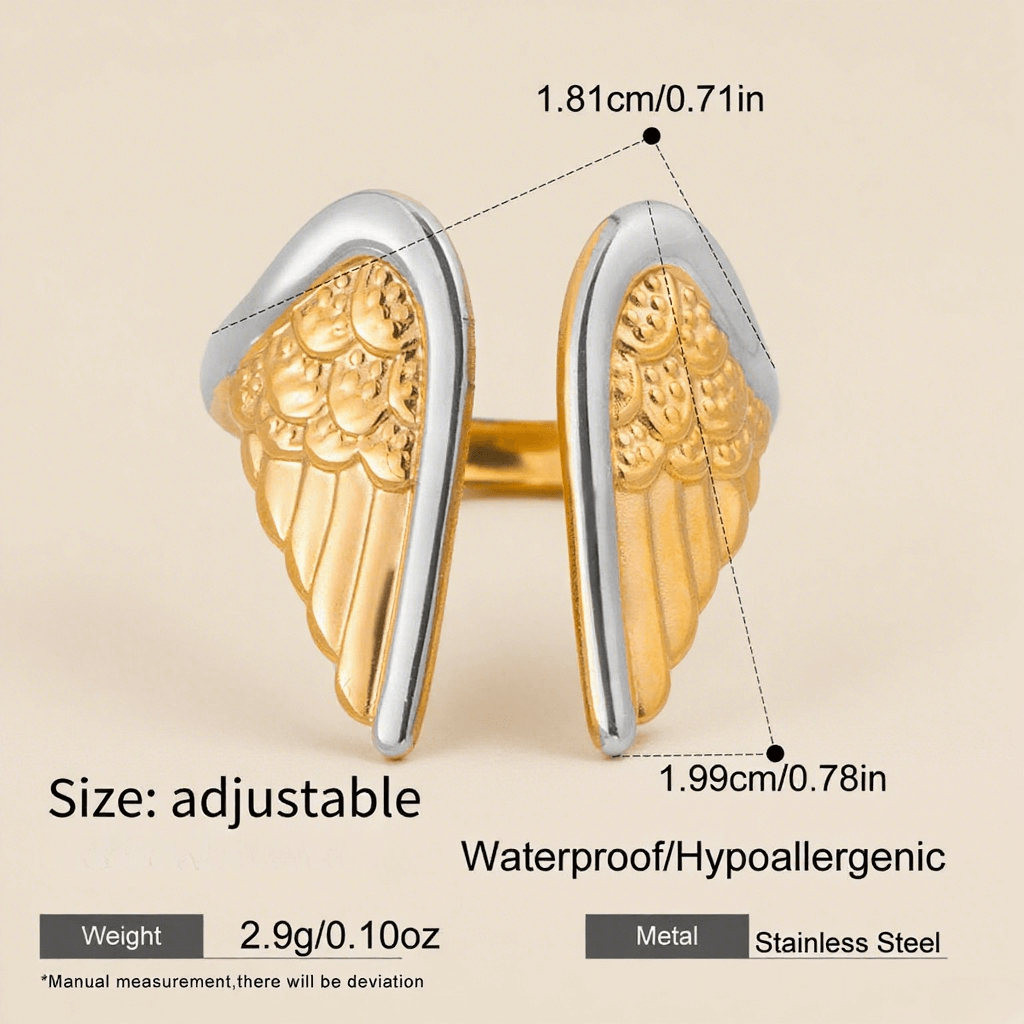 Seraphina Ring | Two-Tone Guardian Angel Wing Ring