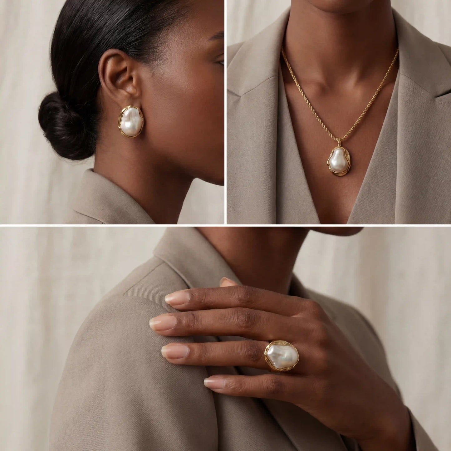 Theia Organic Baroque Pearl Ring