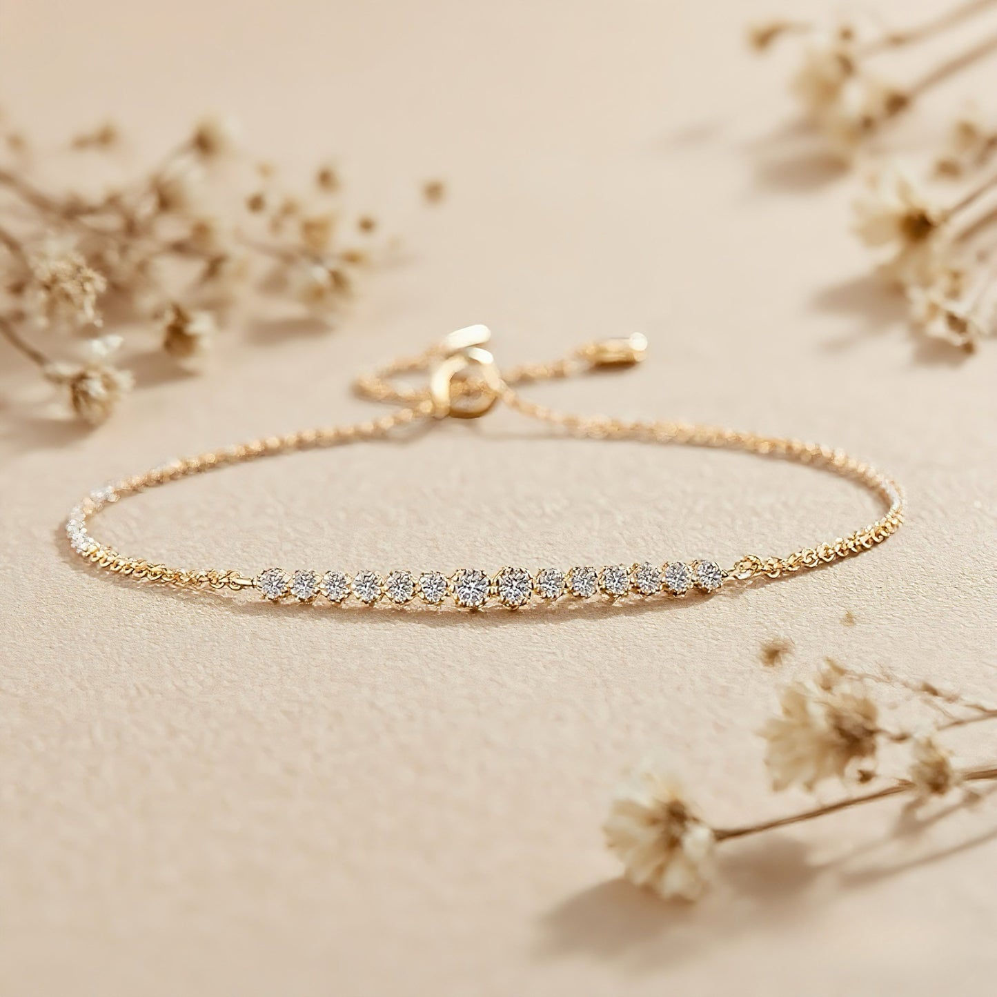 Sunrise Spark Moissanite Bracelet — 0.24 CT sterling silver bracelet, durable, safe for sensitive skin.