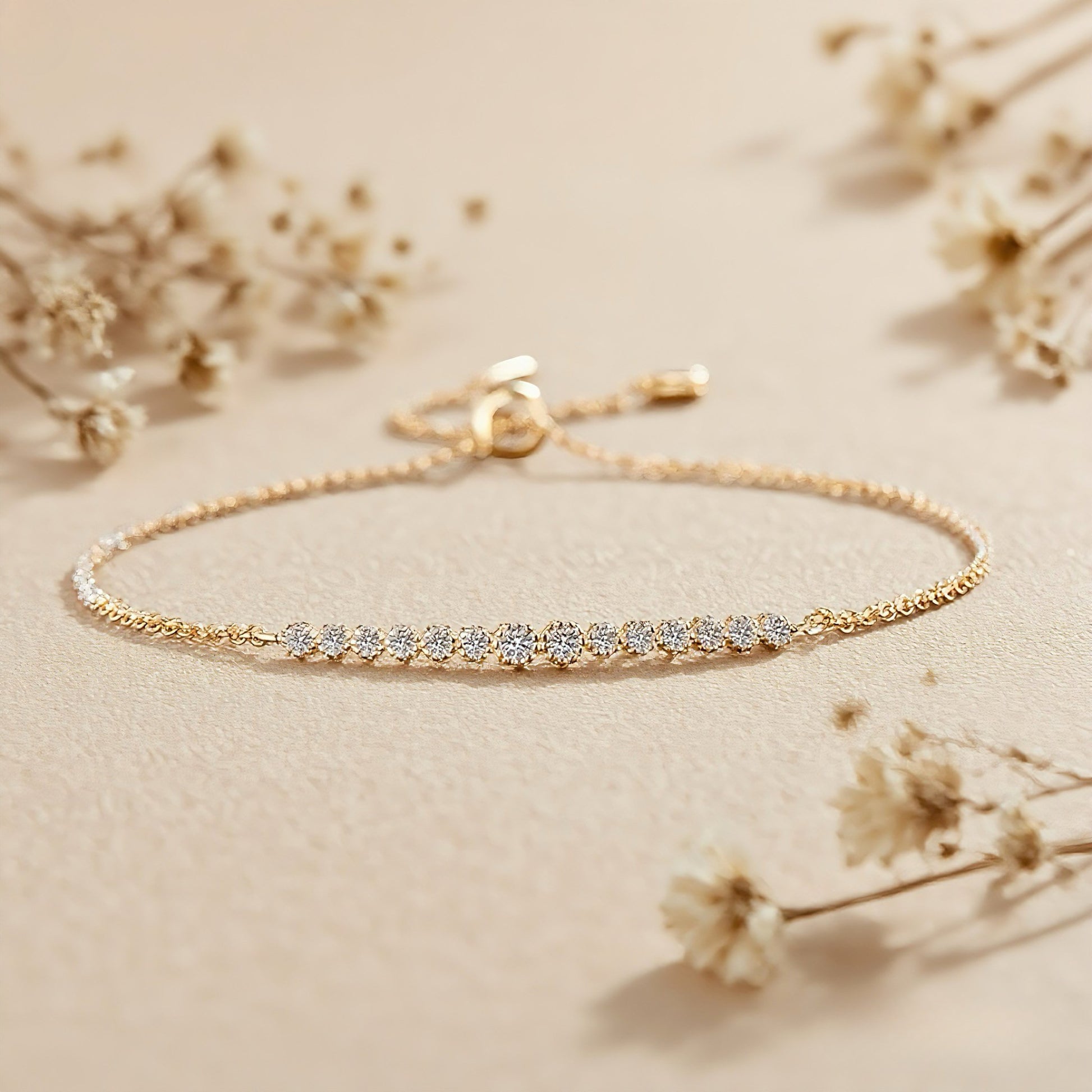 Sunrise Spark Moissanite Bracelet — 0.24 CT sterling silver bracelet, durable, safe for sensitive skin.