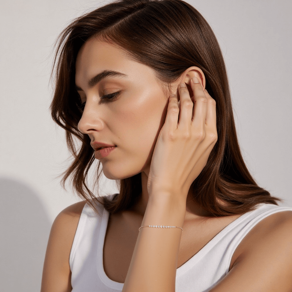 sunrise spark bracelet, moissanite bracelet, 0.24 CT moissanite, sterling silver bracelet, hypoallergenic jewelry, gift bracelet for her, radiant bracelet