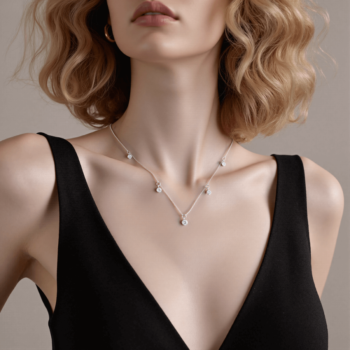 midnight stars necklace, moissanite necklace, celestial pendant, sterling silver pendant, star jewelry, meaningful gift for her