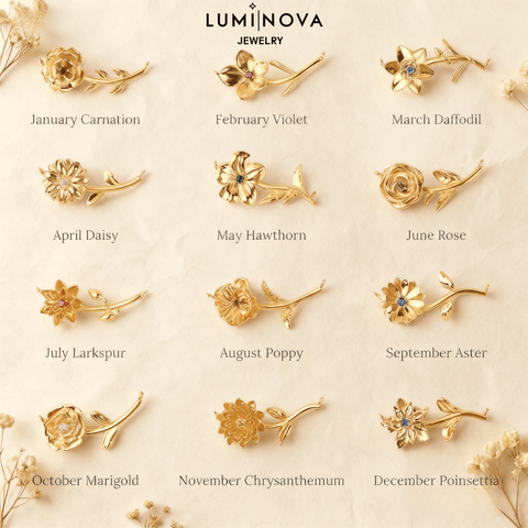 Birthstone Flower Necklace