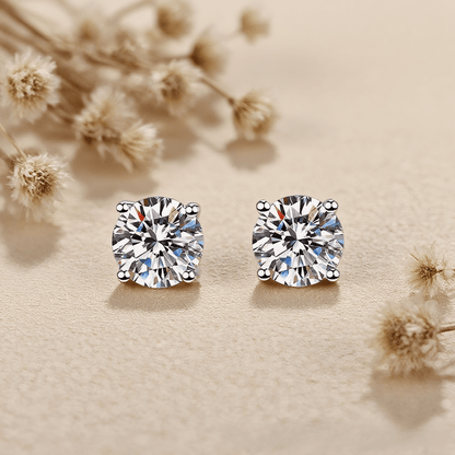 Four Claws Classic Earrings - Moissanite Earrings
