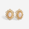 Antoinette Vintage Pearl Crystal Studs