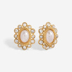 Antoinette Vintage Pearl Crystal Studs