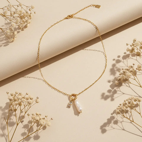 The timeless April birthstone version of The Astoria Necklace showcases its elegant and versatile design.
