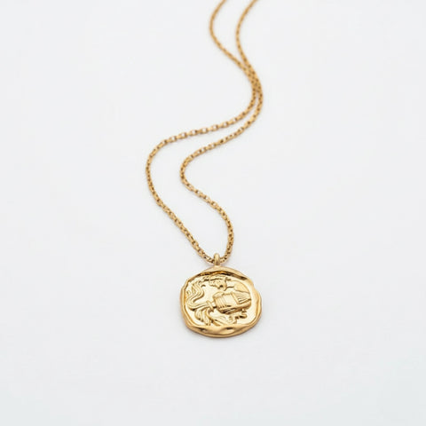 Organic Wax Seal Zodiac Necklace