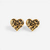 Artemis Leopard Heart Studs