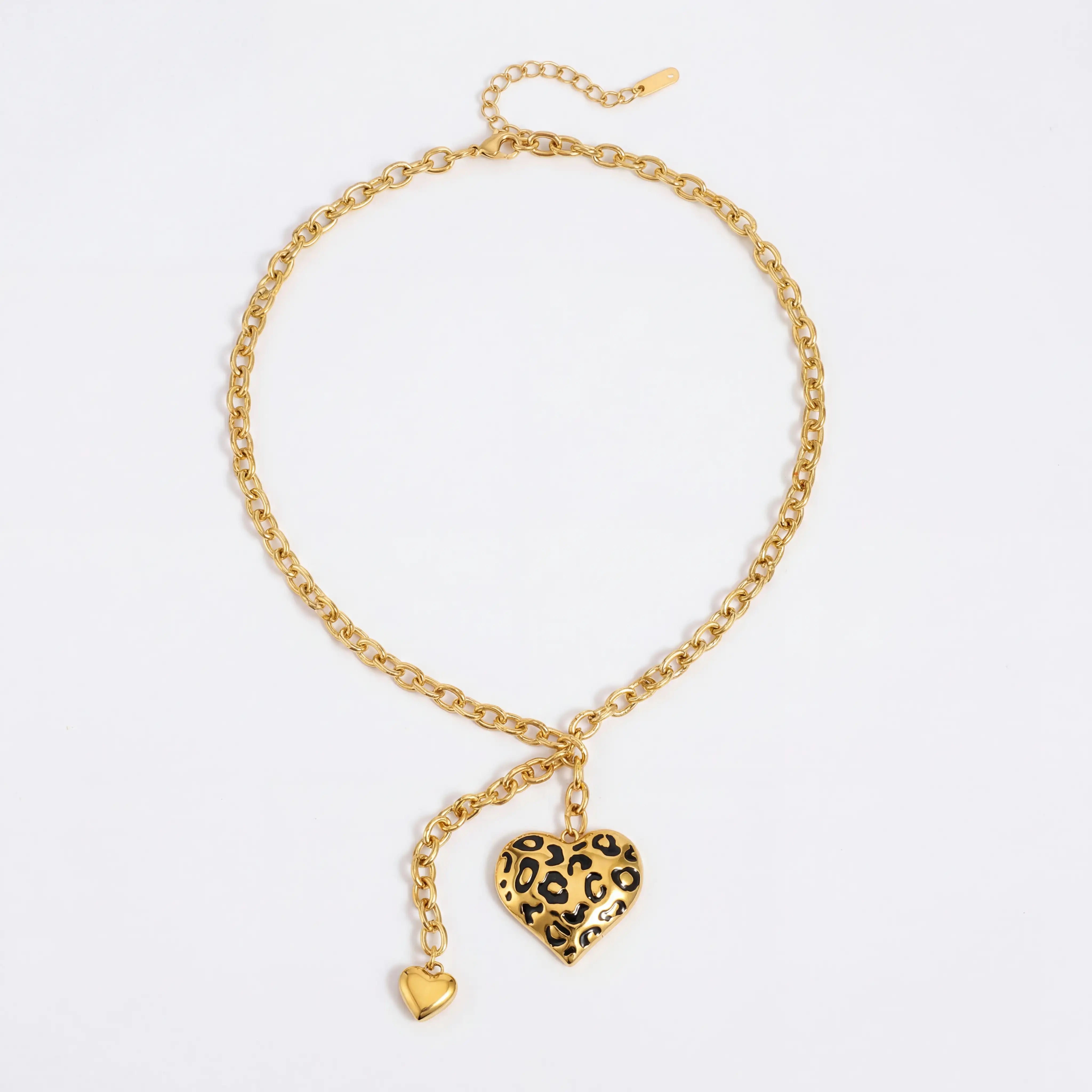 Artemis Leopard Heart Lariat Secondary image