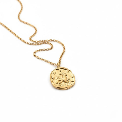 Organic Wax Seal Zodiac Necklace
