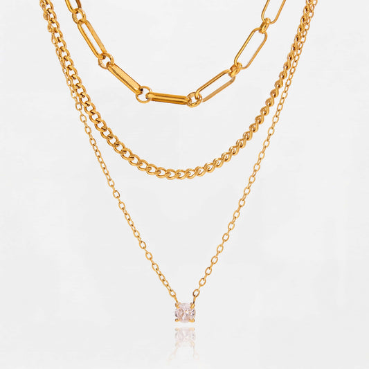 Charites Triple Layer Necklace