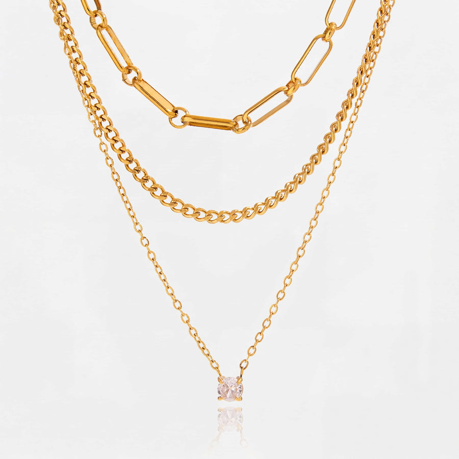 Charites Triple Layer Necklace