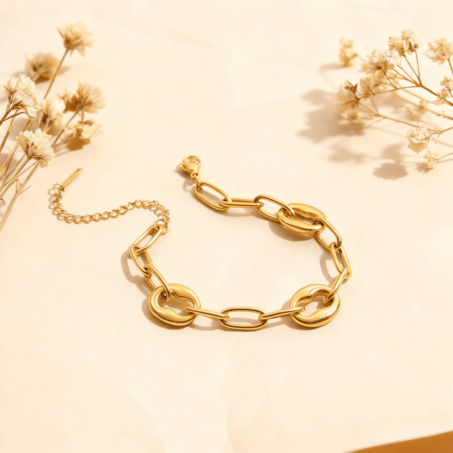 Chunky Gold Link Bracelet | Bold Statement Cuff Bracelet