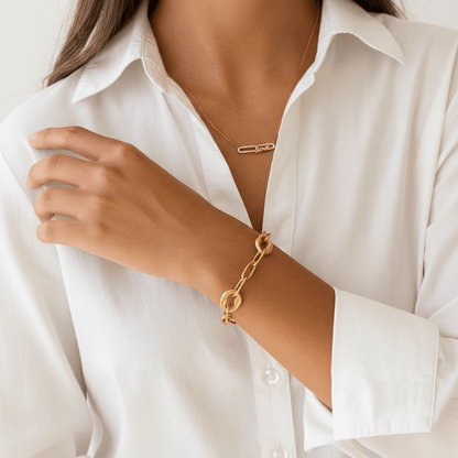 Chunky Gold Link Bracelet | Bold Statement Cuff Bracelet