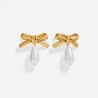 Clara Vintage Lace Bow Earrings