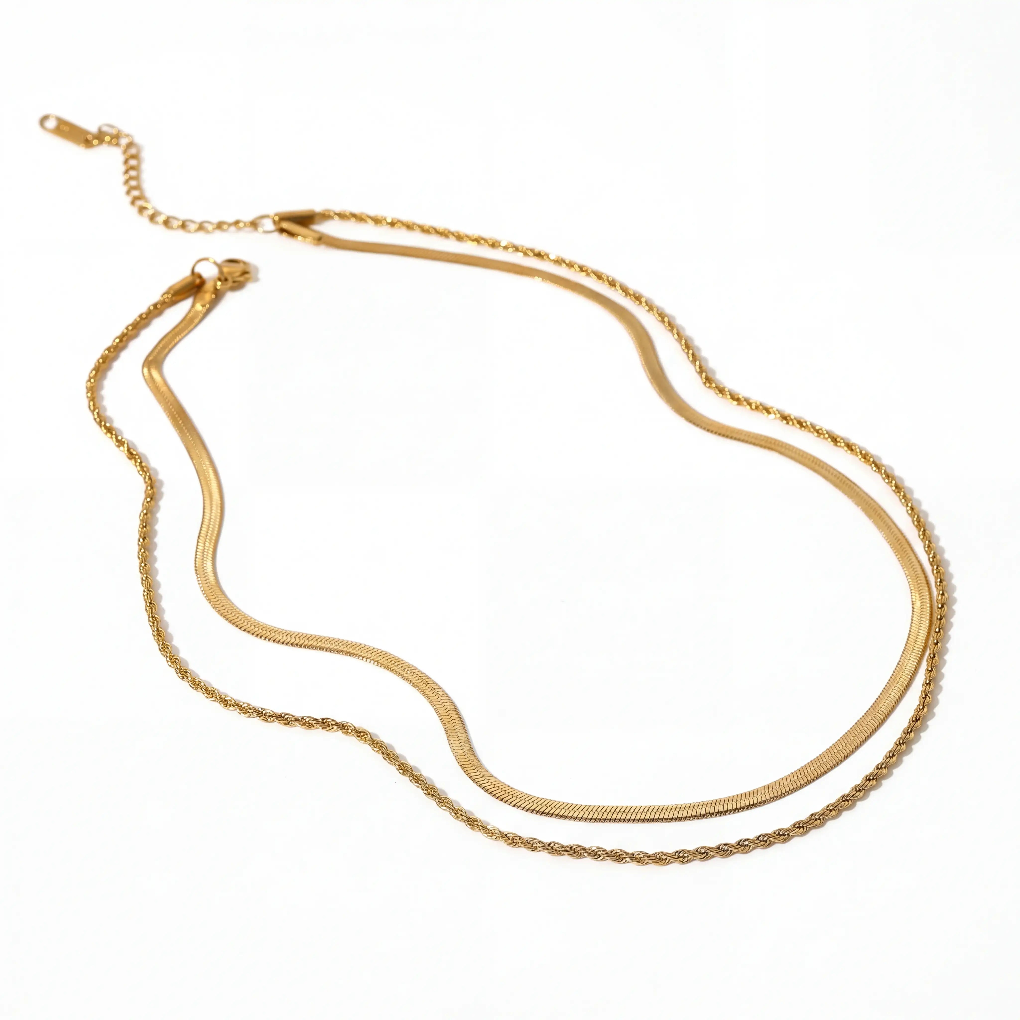 Classic Duo Layered Necklace Secondary image