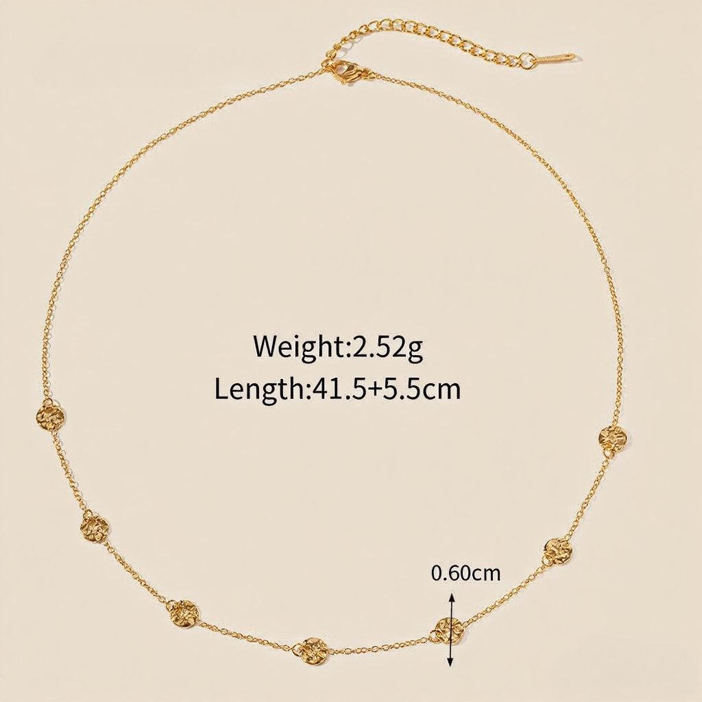 Close-up, macro shot of the empty sleek bezel cup setting on the delicate chain.
