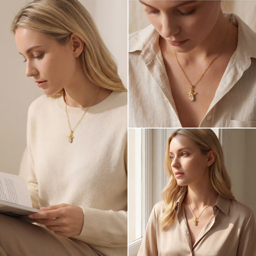 Evangeline Angel Pendant Necklace