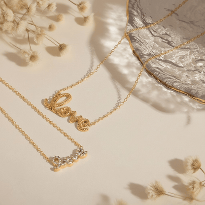 Golden Love Letter Necklace