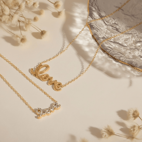 Golden Love Letter Necklace