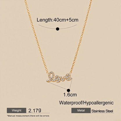 Golden Love Letter Necklace