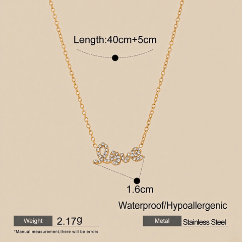 Golden Love Letter Necklace