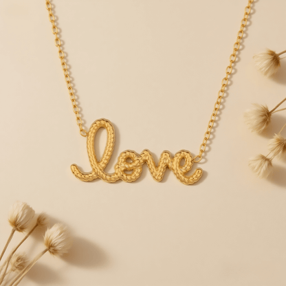 Golden Love Letter Necklace