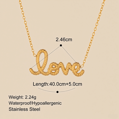 Golden Love Letter Necklace