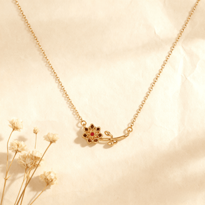 Birthstone Floral Necklace | Floral Bouquet Birthstone Jewelry