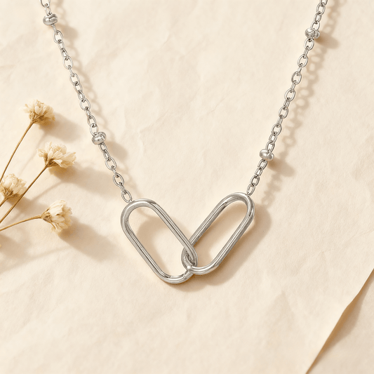 Linked Circles Necklace | Gold Interlocking Circle Necklace