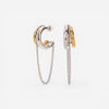 Luxe Chain Draped C-Hoops