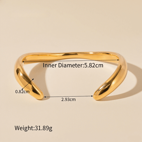 #WaveBangle #StatementJewelry #GiftForHer #ConfidenceStyle #MinimalistBracelet