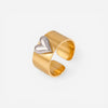 Mixed Metal Puffed Heart Ring