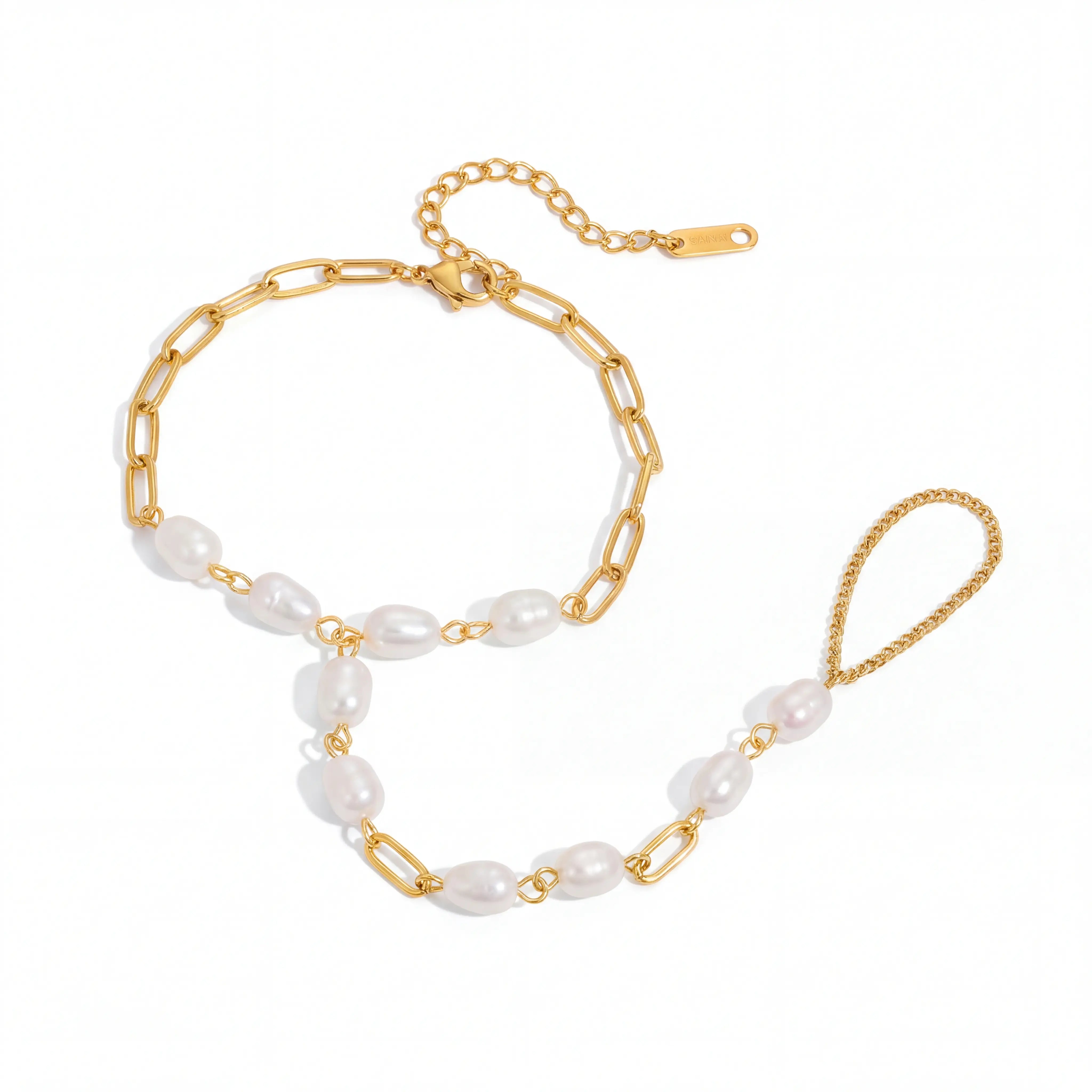 Nereid Baroque Pearl Hand Chain Secondary image