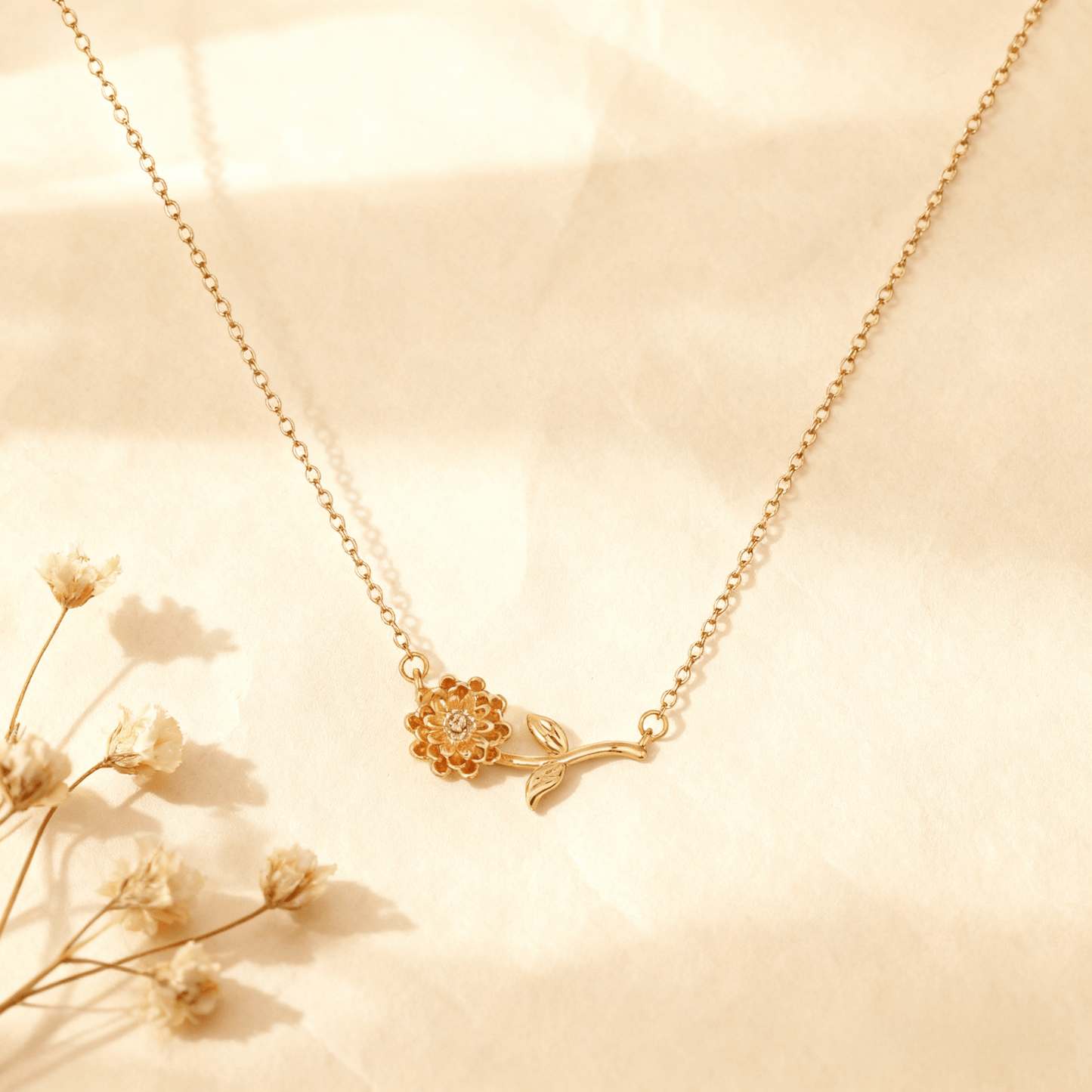 Birthstone Floral Necklace | Floral Bouquet Birthstone Jewelry