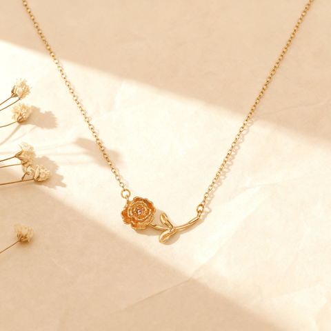 Birthstone Flower Necklace