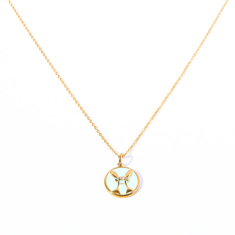 Enamel Zodiac Coin Necklace